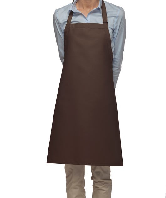 Mid Length Bib Aprons in Brown